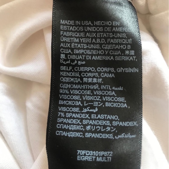 Bebe three colored long sleeve high low dress in sz M. Great condition. - Picture 11 of 15